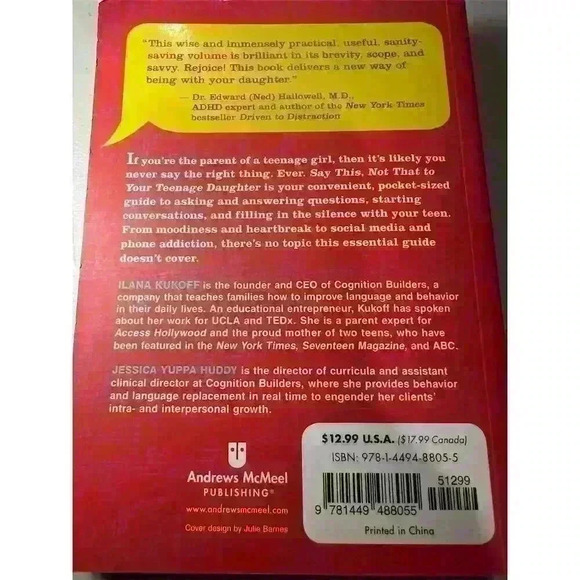 Say This, Not That To Your Teenage Daughter Paperback Guide 2018 - Picture 2 of 2